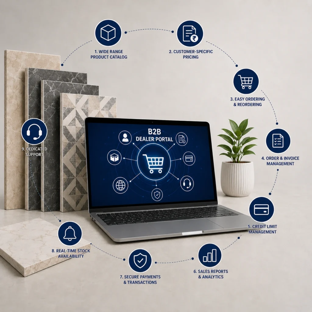 Tile B2B Dealer Portal Features