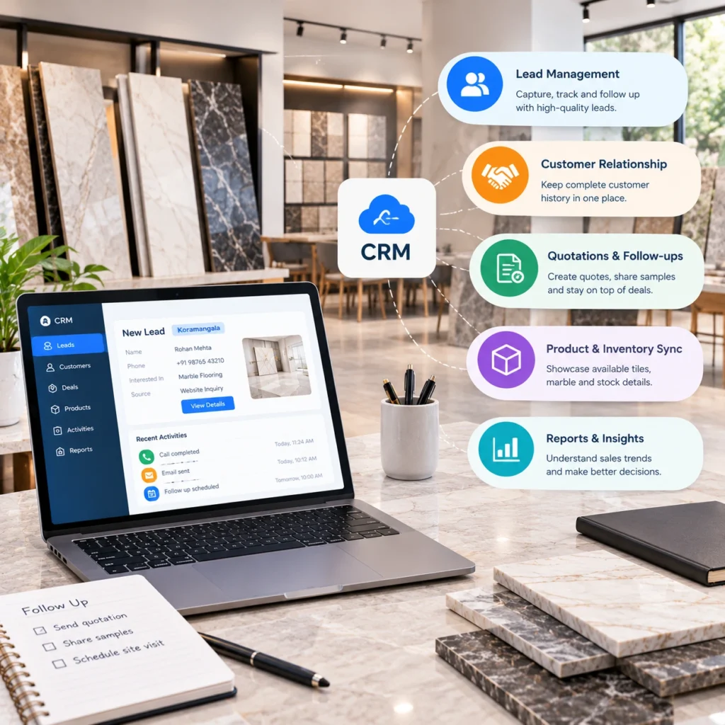 CRM Features for Tile & Marble Showrooms